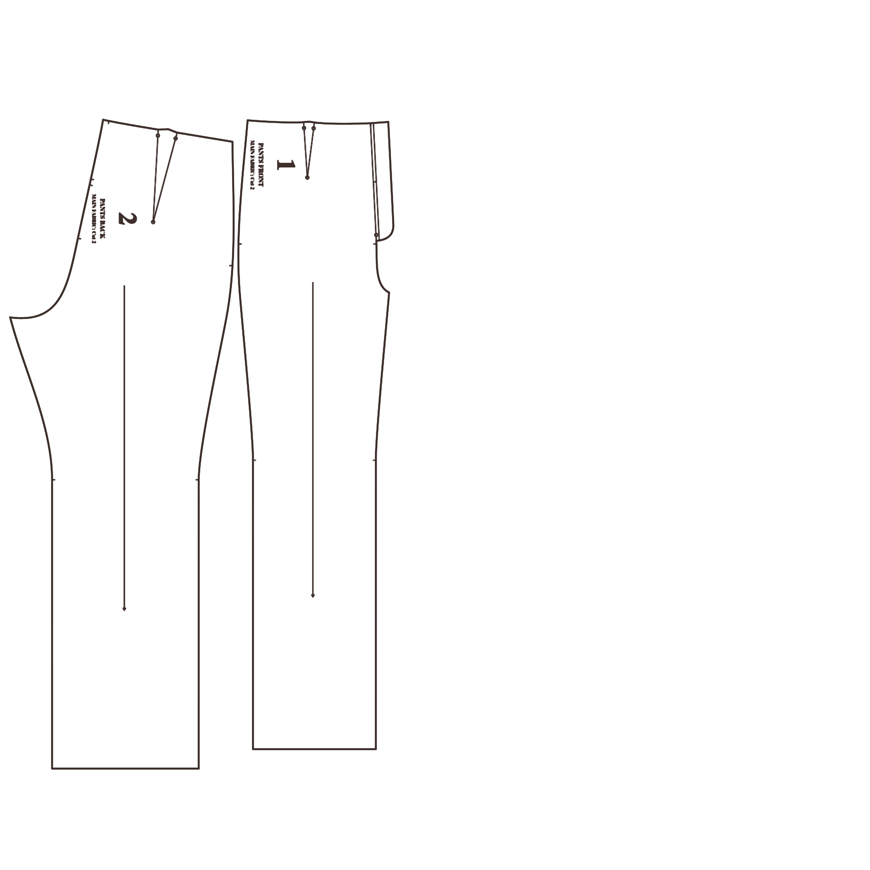 Pants Front Pattern